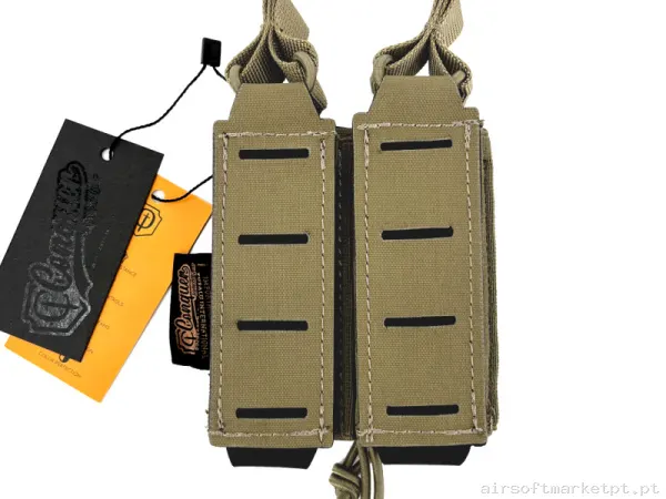 Pouch Cargador De Pistola Doble Conquer Tan — Coletes & Rigs — Airsoft Market PT