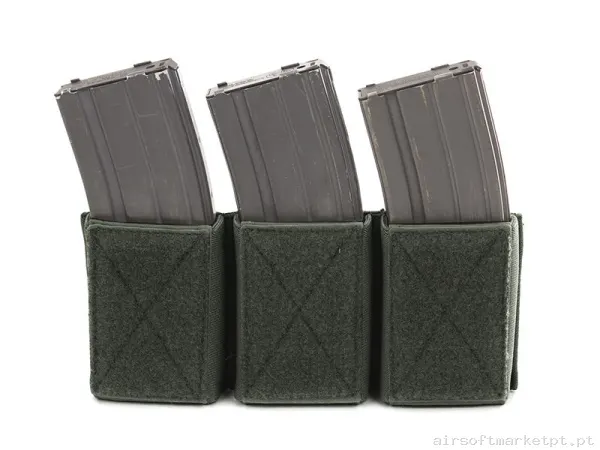 Pouch Magazine Pouch Triple M4 Warrior Assault Velcro verde od — Coletes & Rigs — Airsoft Market PT