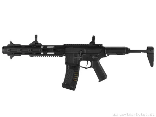 Réplica airsoft AEG M4 Ares Amoeba AM-013-BK Honey Badger preta — Rifles de Assalto (AR/M4/AK) — Airsoft Market PT
