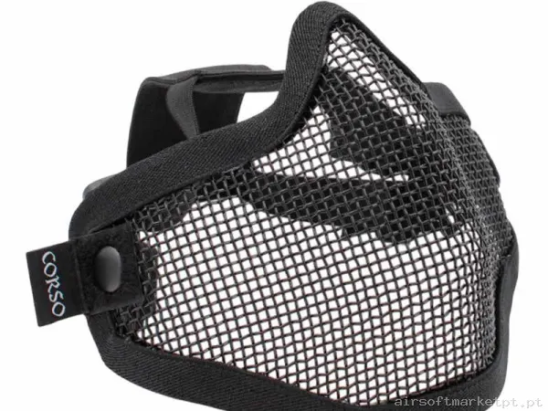 Máscara Airsoft Corso MK1 negra — Proteção Ocular & Facial — Airsoft Market PT
