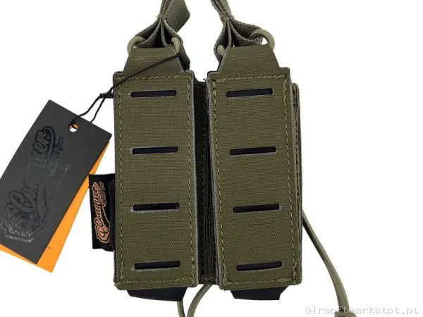 Pouch Doble Portacargador Pistola Conquer Corte Láser Ranger Green — Coletes & Rigs — Airsoft Market PT