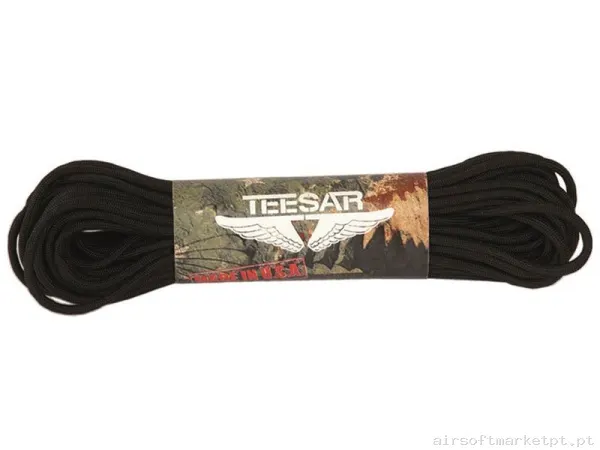Corda Multiusos Mil-Tec Us 50ft Paracord preto — Acessórios & Componentes — Airsoft Market PT