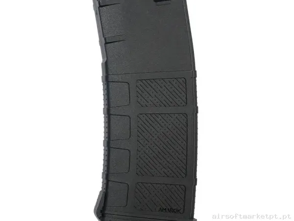 Magazine Réplica Midcap M4 Amarok Fast Feed A3 Polímero 250 Bbs preto/Amarelo — Carregadores / Magazines — Airsoft Market PT