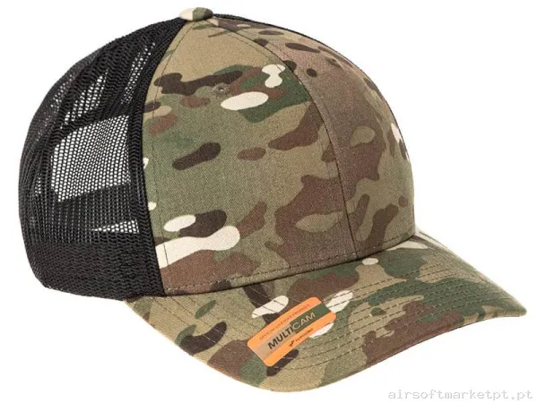 Gorra Snapback Retro Trucker multicam — Proteção Ocular & Facial — Airsoft Market PT
