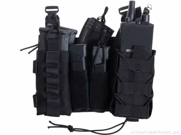 Painel Frontal Delta Tactics Force Mk1 Destacável preto — Coletes & Rigs — Airsoft Market PT
