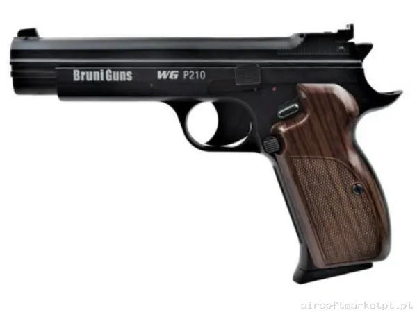 Airgun CO2 4.5mm Pistola Bruni P210 BR-128 negro — Armas (Réplicas) — Airsoft Market PT
