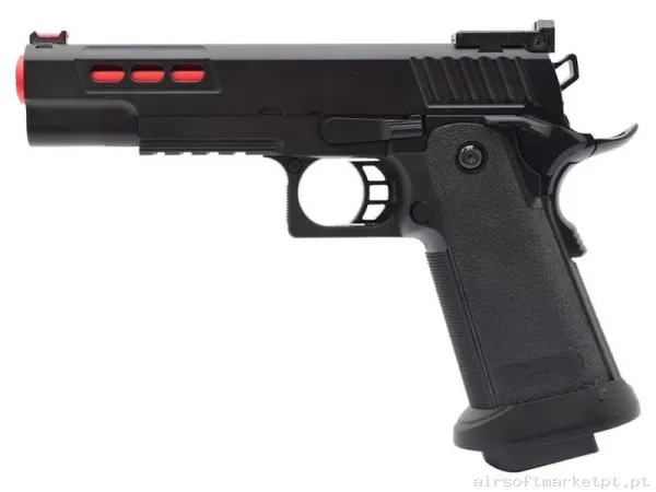 Réplica GBB Pistola Hi-Capa 5.1 Golden Eagle 3342 Custom negra/Roja — Pistolas — Airsoft Market PT