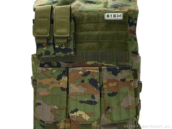 Colete Sixmm Fsbe Boscoso Pixelado — Coletes & Rigs — Airsoft Market PT