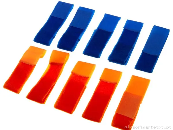 Brazaletes Invader Gear Team Patch Laranja/Azul Pack 10u — Acessórios & Componentes — Airsoft Market PT