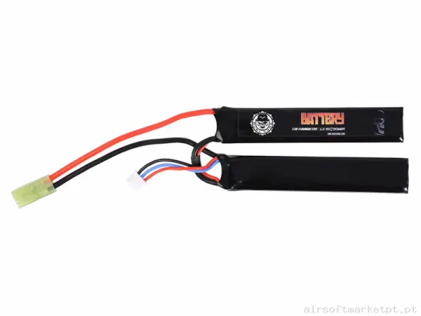 Bateria Lipo Nunchuk Duplo Duel Code 1100mah 7.4v 25c — Baterias & Carregadores — Airsoft Market PT