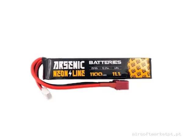 Bateria Lipo Arsenic Lipo 11.1v 1100mah 25c/50c 1stick T-Dean — Baterias & Carregadores — Airsoft Market PT