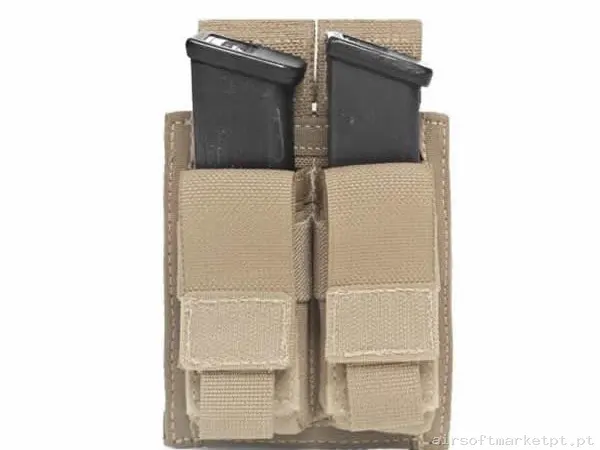 Pouch Magazine Pouch Doble Pistola 9mm Warrior Assault Direct Action coyote tan — Carregadores / Magazines — Airsoft Market PT