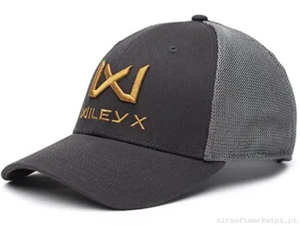 Boné de Beisebol Wiley X Logo Trucker Cap tan/Cinza Escuro — Proteção Ocular & Facial — Airsoft Market PT