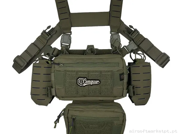 Chaleco Chest Rig Titan Conquer ranger green — Coletes & Rigs — Airsoft Market PT