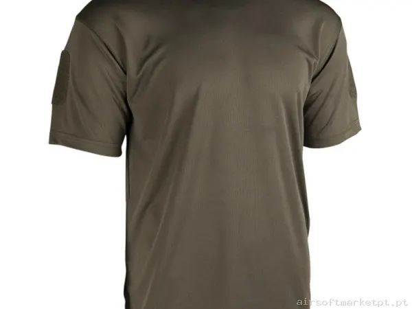 Camiseta Tática Manga Curta Mil-Tec Quick Dry verde od — Vestuário (Fardas) — Airsoft Market PT