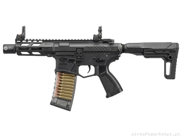 Réplica airsoft AEG M4 G&G Cm16 Batto CQB preta — Rifles de Assalto (AR/M4/AK) — Airsoft Market PT