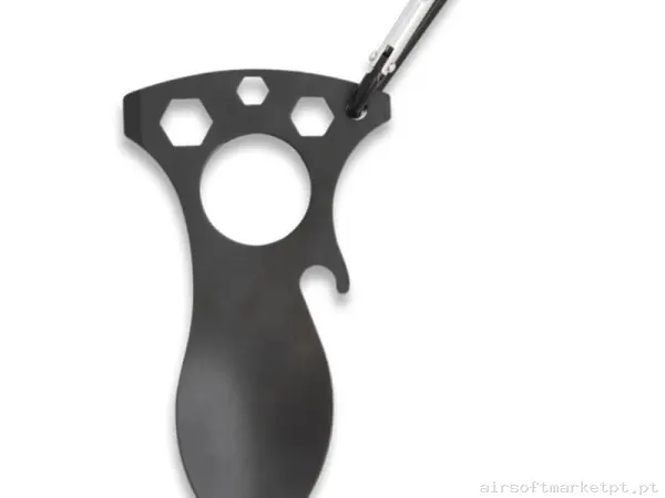 Tarjeta Multiherramenta Barbaric 39043 com Mosquetão preto — Ferramentas — Airsoft Market PT