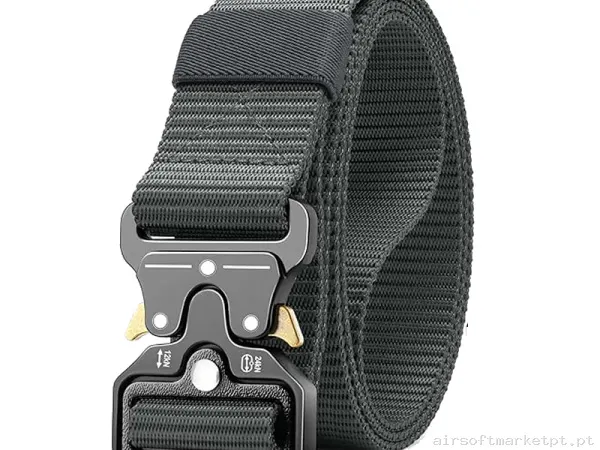 CINTURON IMMORTAL WARRIOR HEBILLA CIERRE SEGURIDAD NEGRO — Gear Táctico — Airsoft Market PT