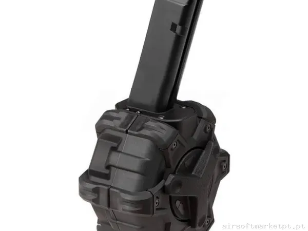 Magazine Pistola Gas G17 Aw Custom Vx Series Drum 350 Bbs — Carregadores / Magazines — Airsoft Market PT