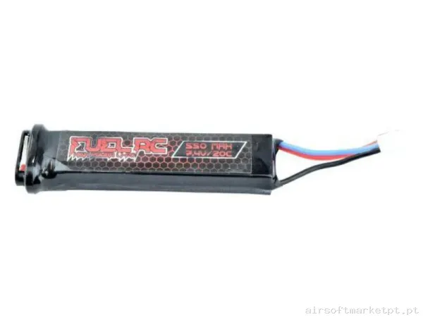 Bateria Lipo Stick Pistola Fuel 550mah 7.4v 20c — Baterias & Carregadores — Airsoft Market PT
