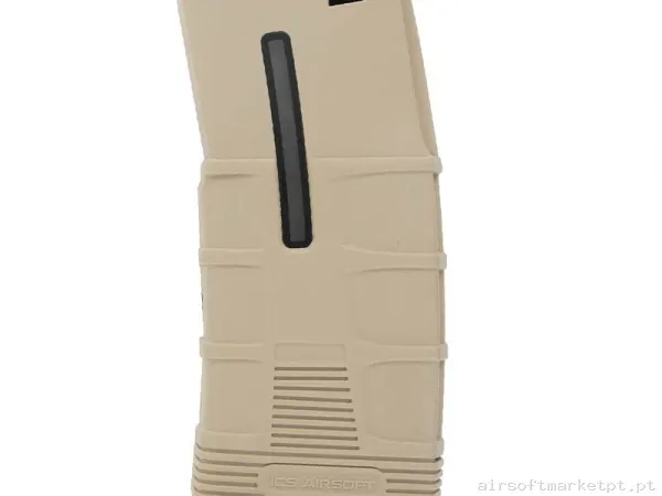 Magazine Réplica Midcap M4 ICS T Tactical Polimero 120 Bbs tan — Carregadores / Magazines — Airsoft Market PT