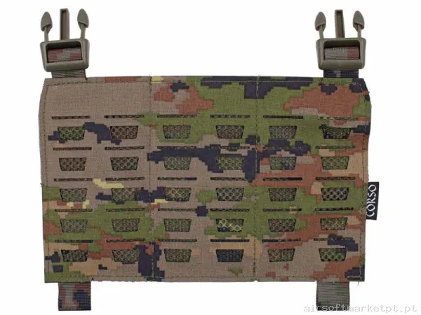 Front Panel Corso Dagger Buckle Pixelado Boscoso — Coletes & Rigs — Airsoft Market PT