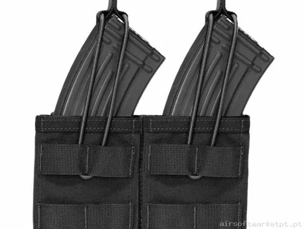 Pouch Magazine Pouch Doble Ak Warrior Assault Open Top negro — Coletes & Rigs — Airsoft Market PT