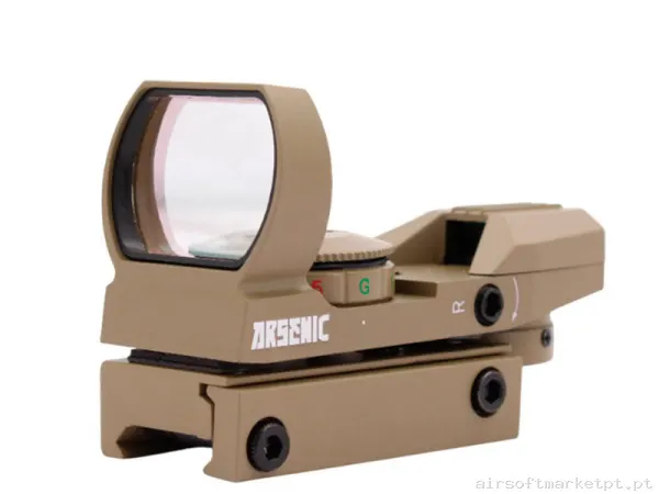 Visor Red Dot Multireticula Arsenic Argon AS101S tan — Miras & Ópticas — Airsoft Market PT