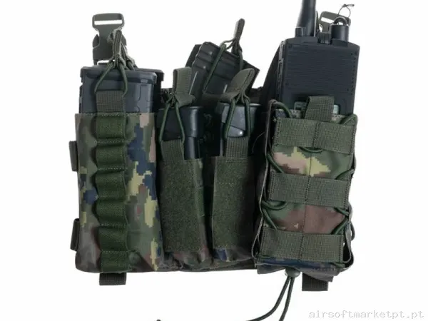 Painel Frontal Delta Tactics Force Mk1 Destacável Boscoso Pixelado — Coletes & Rigs — Airsoft Market PT