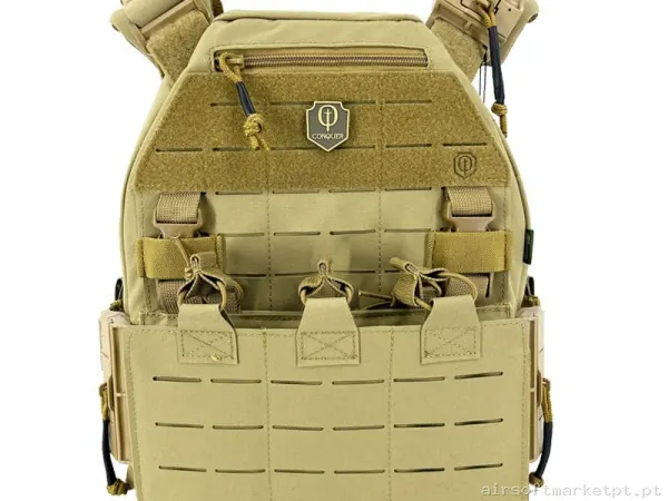 CHALECO CONQUER MQR VEST TAN — Coletes & Rigs — Airsoft Market PT