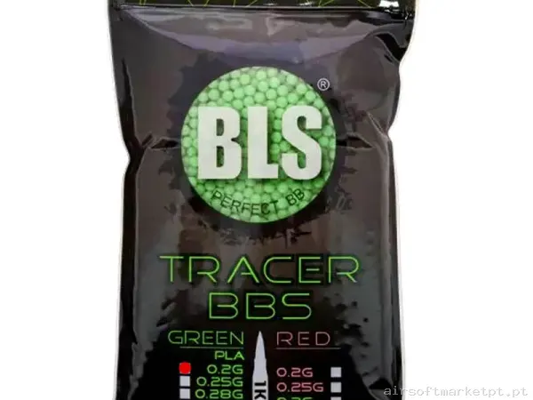 BBs Bio 0.20g Trazadoras Bls Bio Tracer BBs 1kg Verdes — Munição (BBs) — Airsoft Market PT