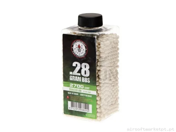Bolas Trazadoras G&G 0.28g 2700 Bbs Verdes — Munição (BBs) — Airsoft Market PT