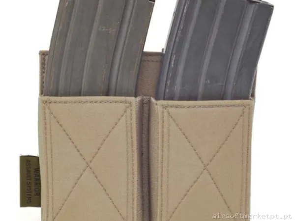 Pouch Magazine Pouch Duplo M4/Ak Warrior Assault Elástico coyote tan — Coletes & Rigs — Airsoft Market PT