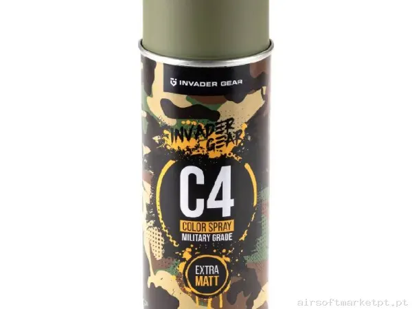 Spray Paint Invader Gear C4 Mil Grade Cor Ral6013 — Outros — Airsoft Market PT