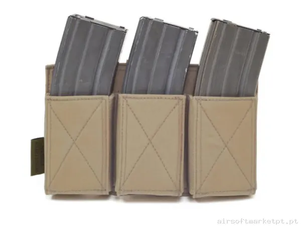 Pouch Magazine Pouch Triple M4/Ak Warrior Assault Elástico coyote tan — Coletes & Rigs — Airsoft Market PT