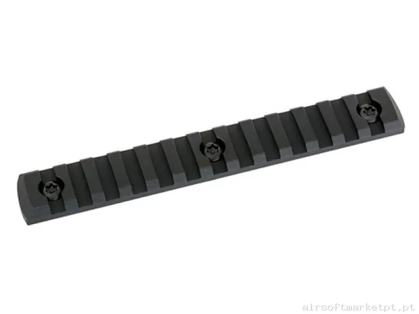 Externo Trilho M-Lok Big Dragon 13 Slot Alumínio preto — Acessórios & Componentes — Airsoft Market PT
