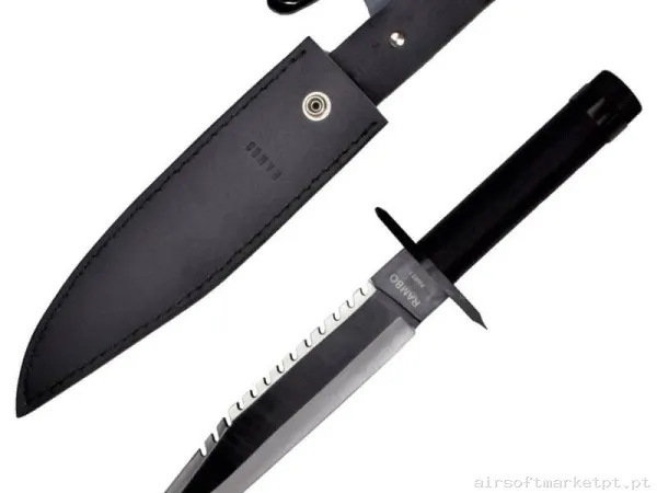 Faca de Caça Rambo I 22,5cm RM-H1 com Estojo — Ferramentas — Airsoft Market PT
