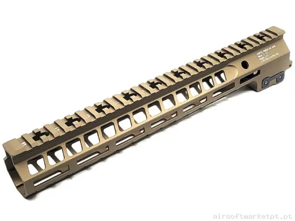Externo Quebra-chamas M-Lok Angry Gun Mk14 13" Dark Earth — Acessórios & Componentes — Airsoft Market PT