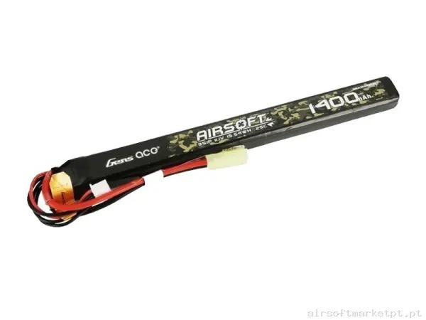 Bateria Gens Ace 1400 Mah 25c 11.1v Stick Tamiya — Baterias & Carregadores — Airsoft Market PT