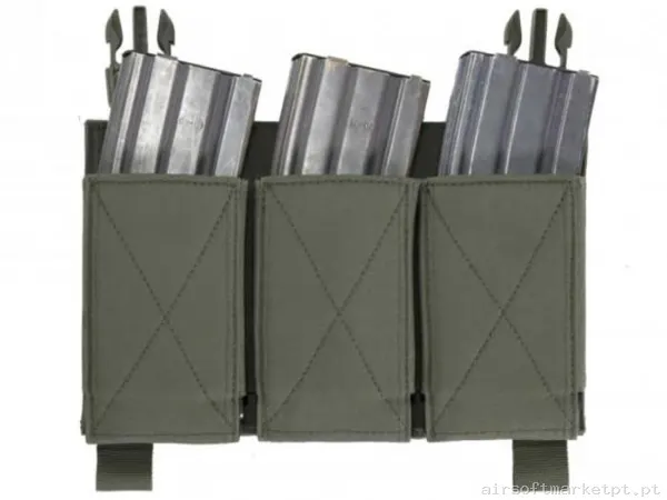 Pouch Magazine Pouch Triplo M4/Ak Warrior Assault Elástico Detachable Ranger Green — Coletes & Rigs — Airsoft Market PT