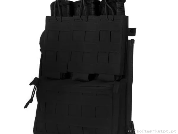 Painel Traseiro Delta Tactics Assault negro — Coletes & Rigs — Airsoft Market PT