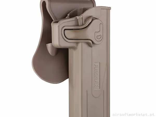 Pistolera Rígida Hi-Capa 5.1 Amomax Rot 360 Terra Escura — Coletes & Rigs — Airsoft Market PT