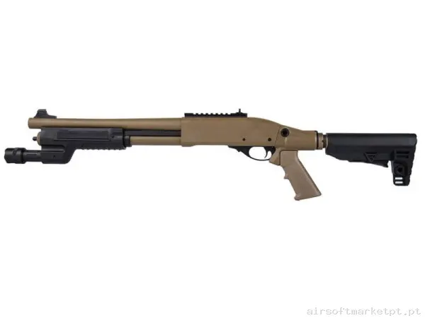 Réplica Mola Shotgun Secutor Velites Ferrum S-Vi tan — Shotguns — Airsoft Market PT