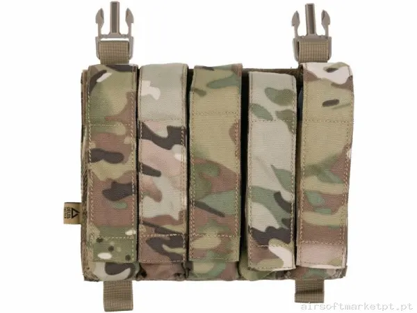 Pouch Magazine Pouch Quintuple Mp5/Mp7 Delta Tactics Force Solapa Detachable Estilo multicam — Coletes & Rigs — Airsoft Market PT