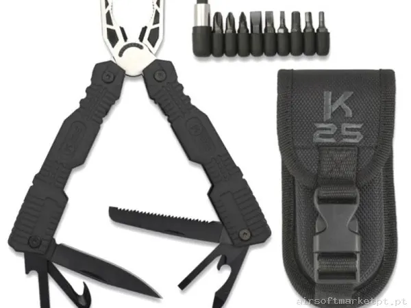 Ferramenta Alicate Multiusos K25 33787 Rubber Coated preto com Case — Ferramentas — Airsoft Market PT