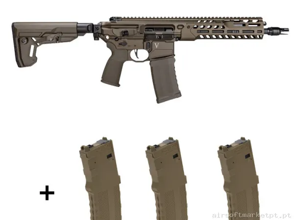 Secutor Centurion V Coyote Mws Gbb + 3 cargadores Centurion — Rifles de Assalto (AR/M4/AK) — Airsoft Market PT