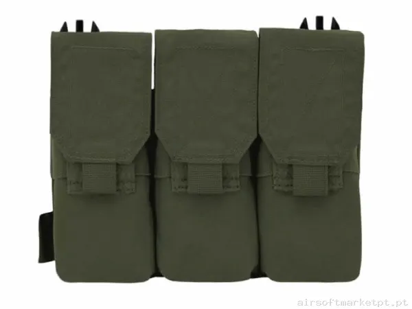 Pouch Magazine Pouch Triplo M4 Warrior Assault Coberto Destacável para Rpc verde od — Coletes & Rigs — Airsoft Market PT