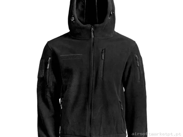 Jaqueta Polar Mil-Tec Gen.ii com Capuz preto — Vestuário (Fardas) — Airsoft Market PT