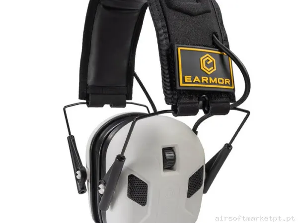Protetor Auditivo Earmor M300x branco — Rádios & Comunicação — Airsoft Market PT