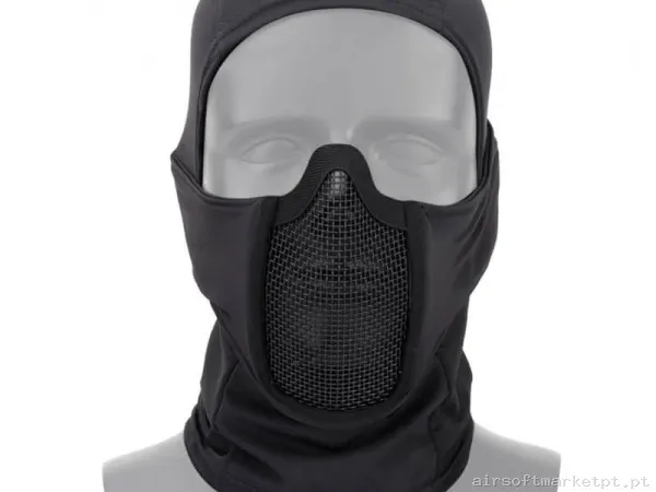 Máscara de Proteção Balaclava Wosport Shadow Fighter preta — Proteção Ocular & Facial — Airsoft Market PT